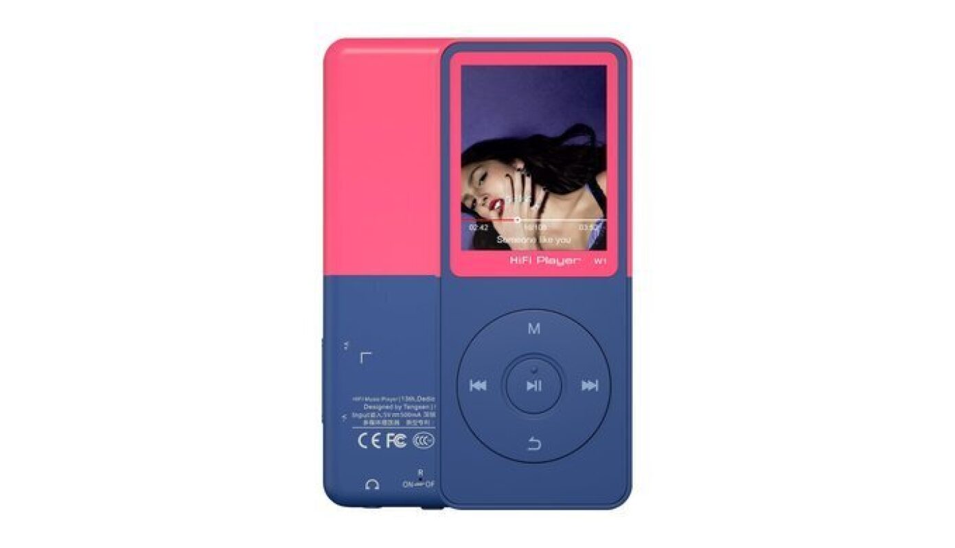MP3 Player with Bluetooth 5.3, 1.8″ Screen, Color-Block Music Player