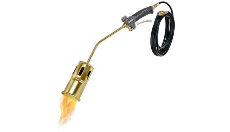 Ivation 320,000 BTU Propane Torch, Heavy Duty Weed Burner, Extra Long 12’ Hose, Adjustable Flame Control, Outdoor Weed Killer for Weeds, Snow Melting, Roofing, Roads & More