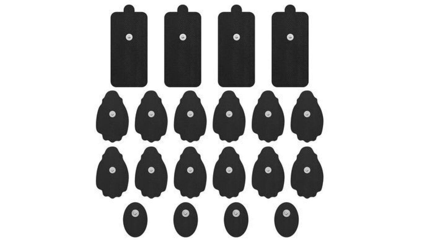 TENS Unit Electrode Pads NURSAL 20 Pack 3.5mm Snap EMS Replacement Pads for Electrotherapy Reuse More Than 30 Times, Compatible with MEDVICE,Belifu TENS Machine