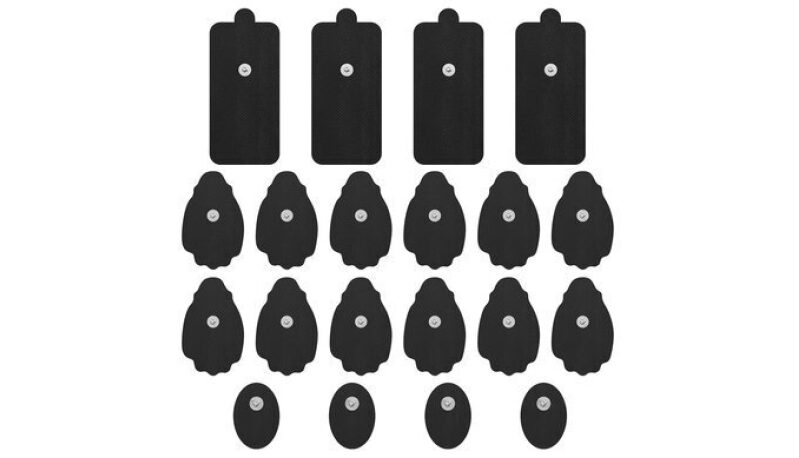 TENS Unit Electrode Pads NURSAL 20 Pack 3.5mm Snap EMS Replacement Pads for Electrotherapy Reuse More Than 30 Times, Compatible with MEDVICE,Belifu TENS Machine