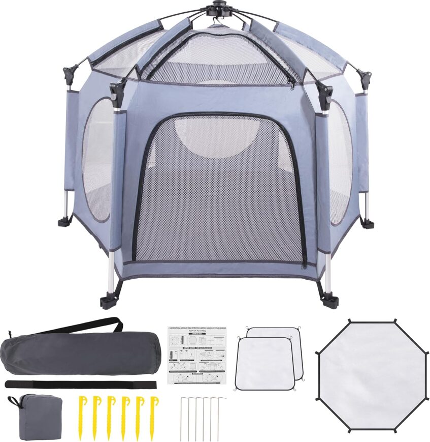 Pop Up Playpen & Portable Backpacking Tent