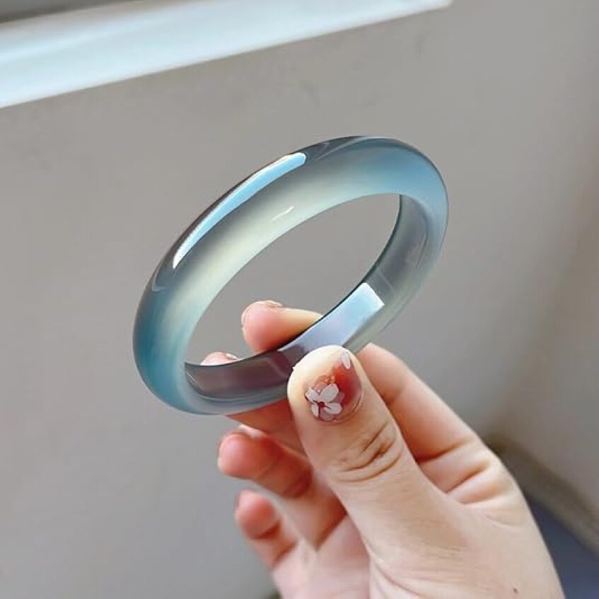 Natural Ice Jade Bangle Bracelet