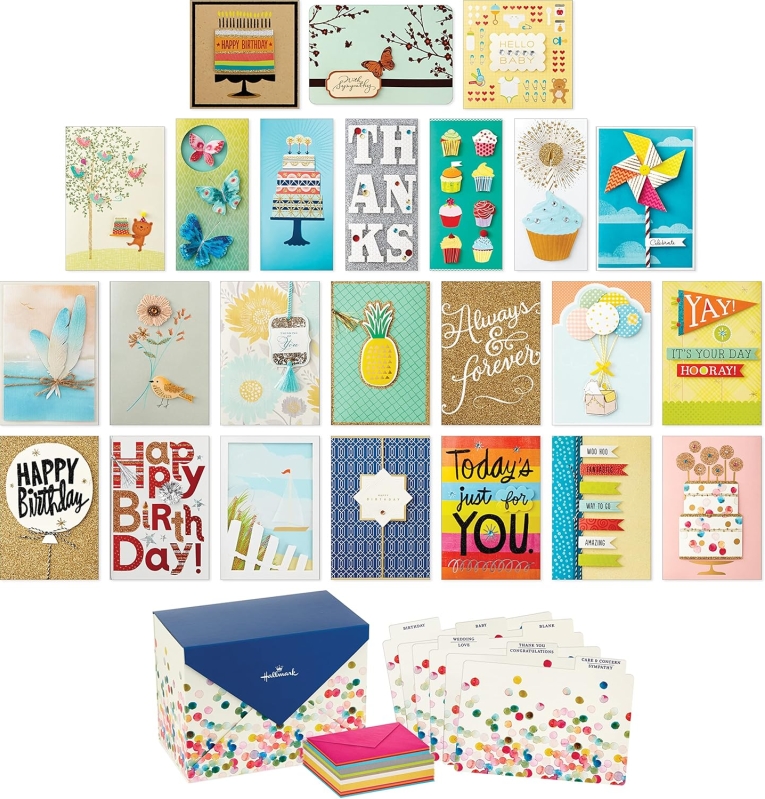 Hallmark All Occasion Greeting Cards with Card Organizer