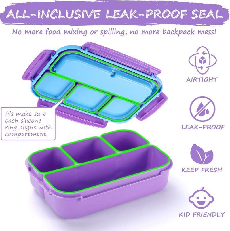 Bento Lunch Box with 4 Compartments