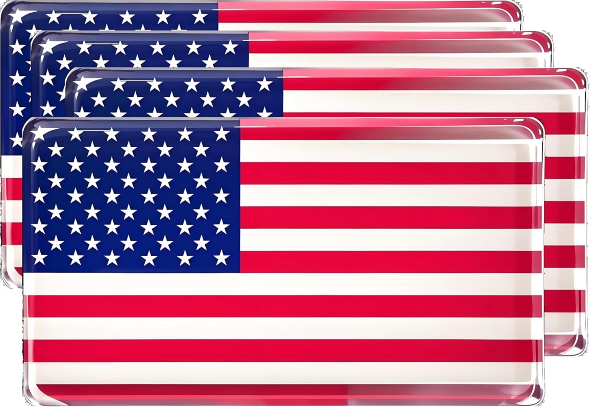 15% off on Amazon Crystal American Flag Car Stickers