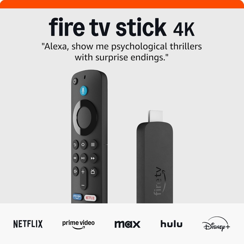 Amazon Fire TV Stick 4K (newest model) with AI-powered Fire TV Search