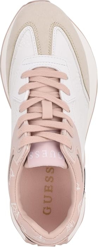 GUESS Women's Luchia Sneaker - Stylish Jogger with Logo & Metallic Trim