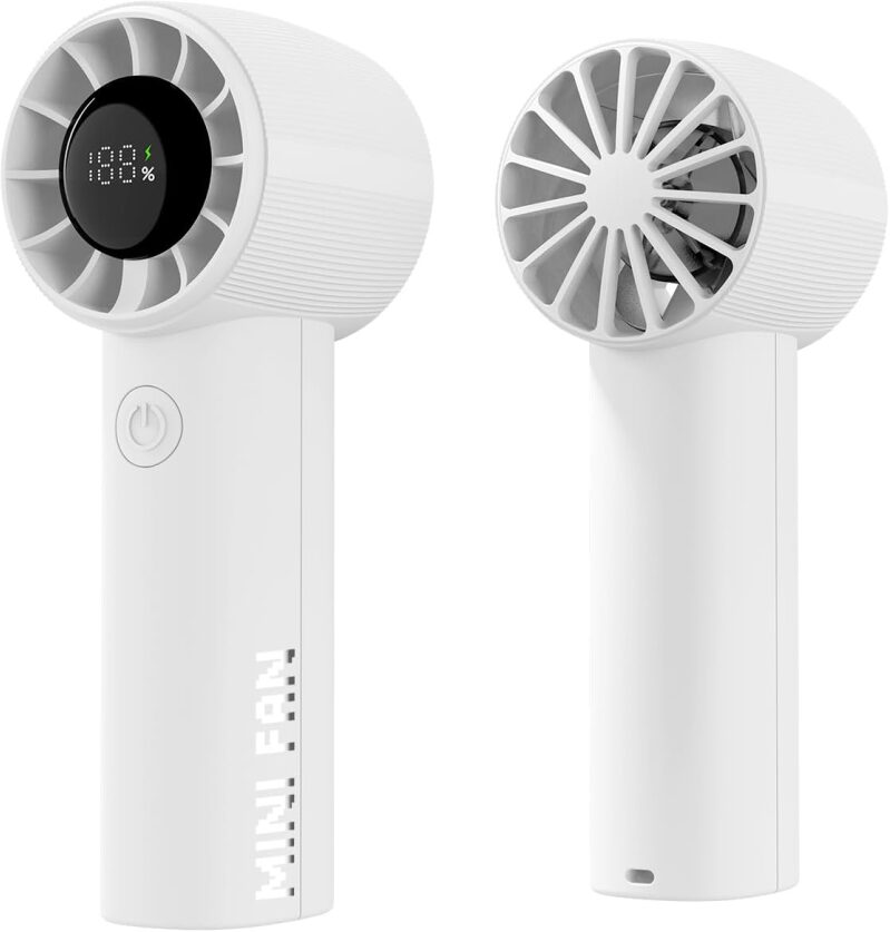 Mini Handheld Fan with LED Display