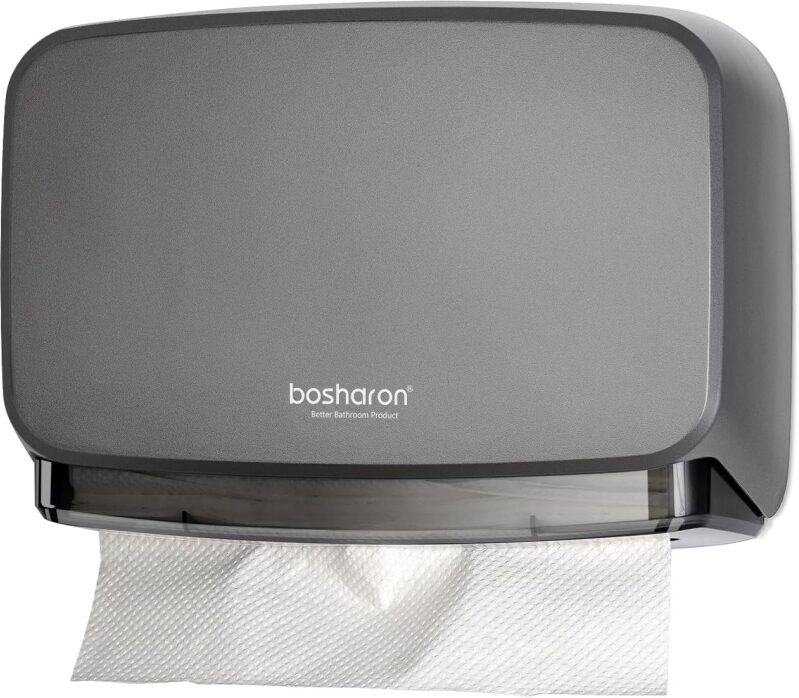 Wall Mount Paper Towel Dispenser for Multifold Towels (Gray)