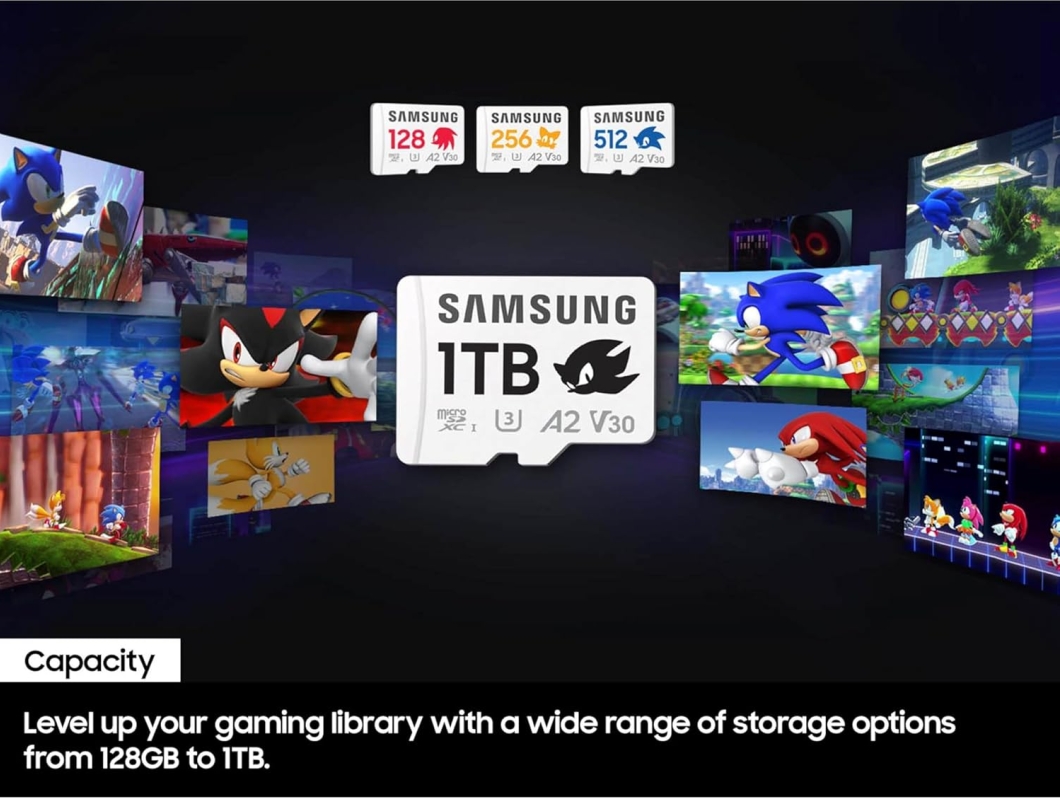Samsung PRO Plus 256GB microSD Card (Sonic The Hedgehog Edition)