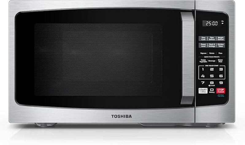 Toshiba 0.9 Cu. Ft. Small Microwave Oven (Stainless Steel)