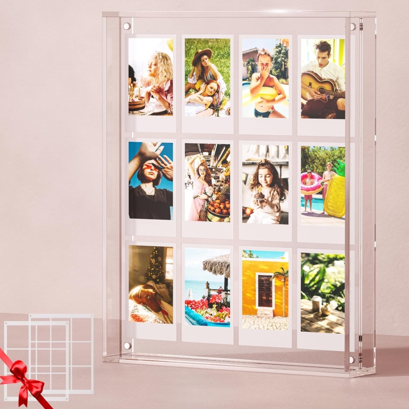 WINKINE Acrylic Collage Frame for Instax Mini, Square & Wide Film