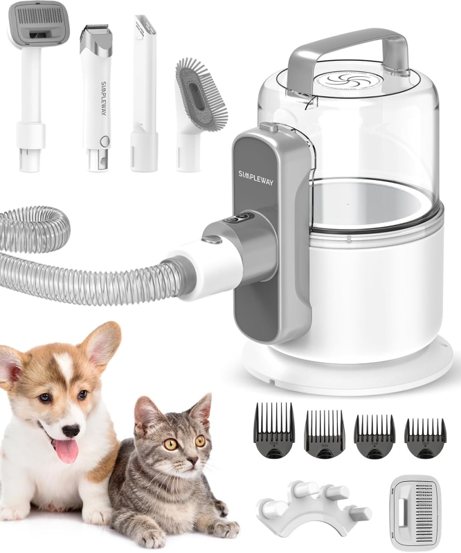 Pet Grooming Kit with Vacuum for Shedding