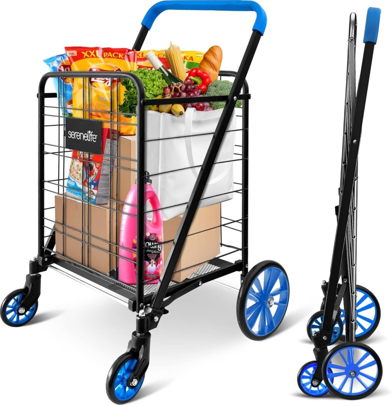 SereneLife Folding Shopping Cart Review (2025)