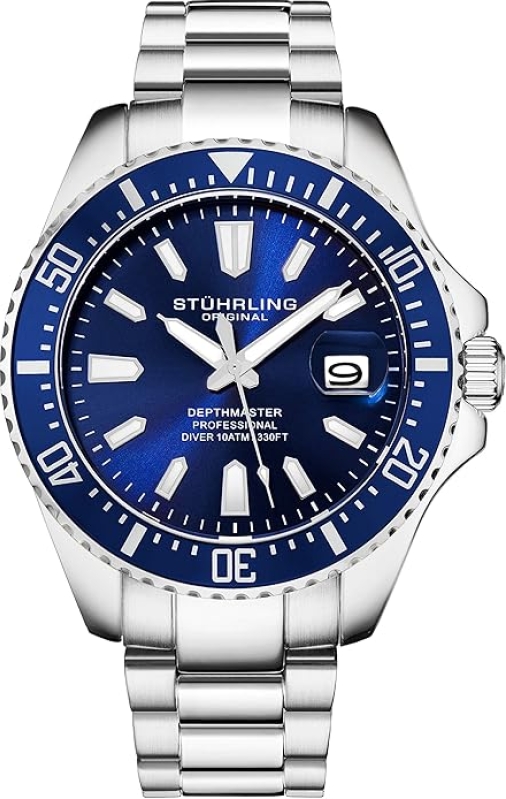 Stuhrling Original Men's Pro Diver Watch | Blue Dial