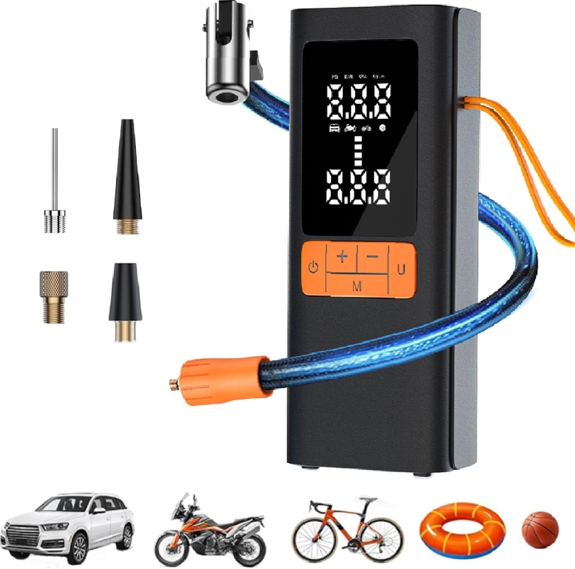 Cordless Tire Inflator & Portable Air Compressor (9000mAh)