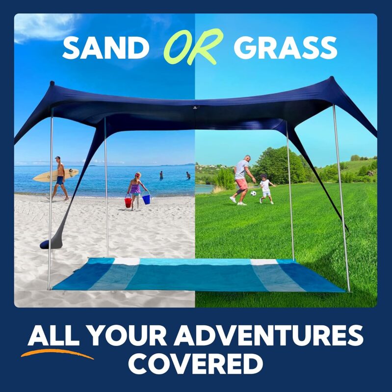 SUN NINJA UPF 50+ Beach Tent & Sun Shelter