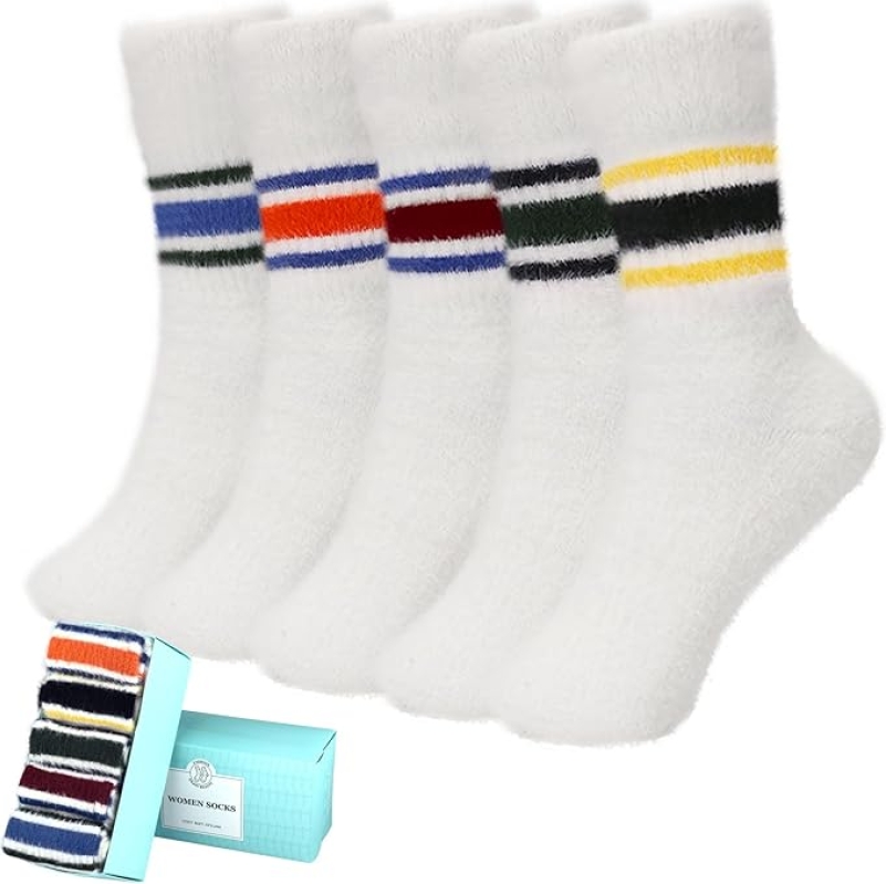 5-Pack Women's Cozy Fuzzy Socks