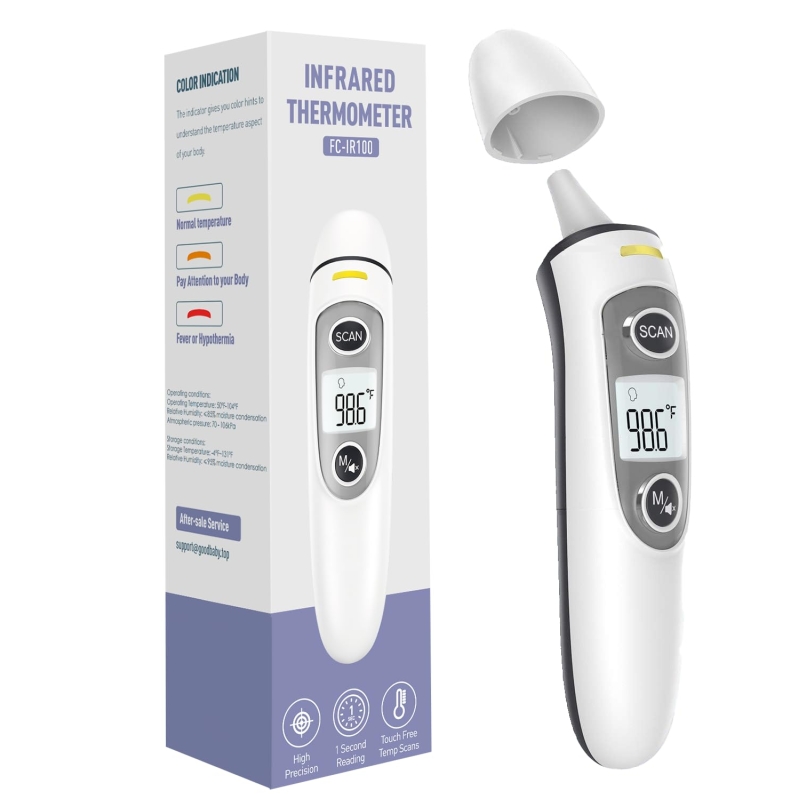 Digital Forehead and Ear Thermometer