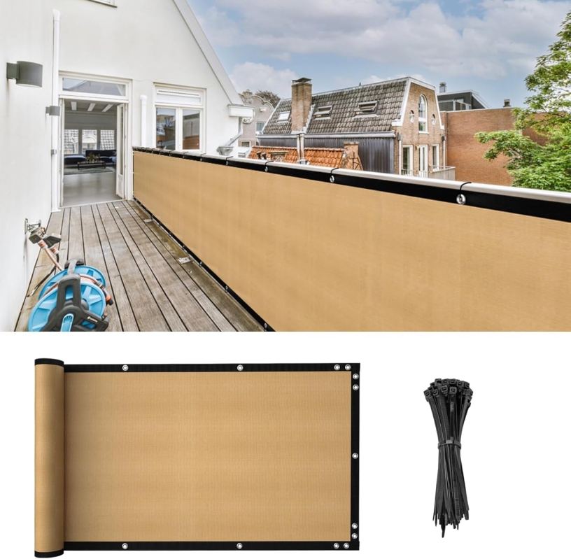 3'x16' Balcony Privacy Screen & Fence Cover