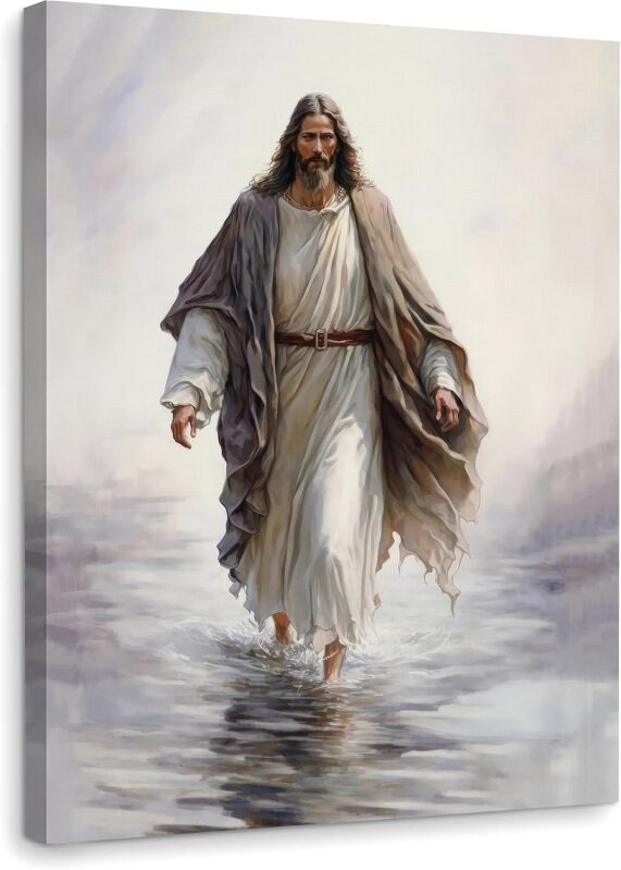 Jesus Walking On Water Canvas Wall Art