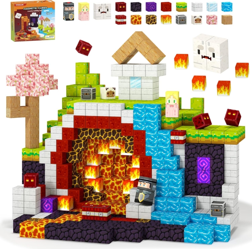 100-Piece Magnetic Blocks | STEM Building Toy for Kids