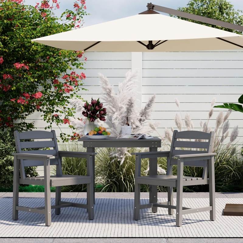 HDPE Outdoor Dining Chairs | Weatherproof (Set of 2)