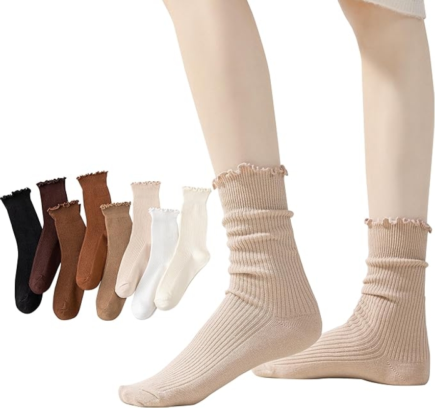 Women's Ruffle Ankle Socks (8-Pack)