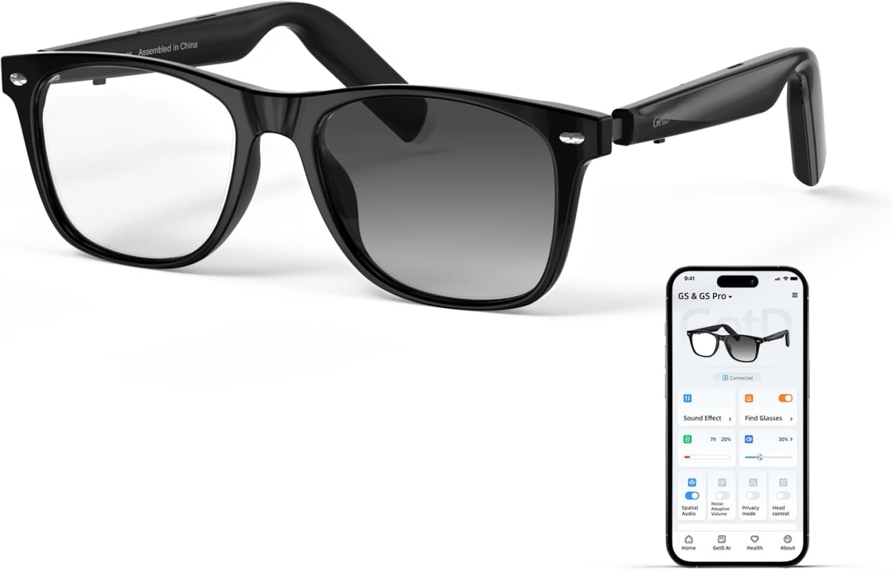 AI Smart Glasses with ChatGPT & 147-Language Real-Time Translation | Open-Ear Audio & Polarized Lenses