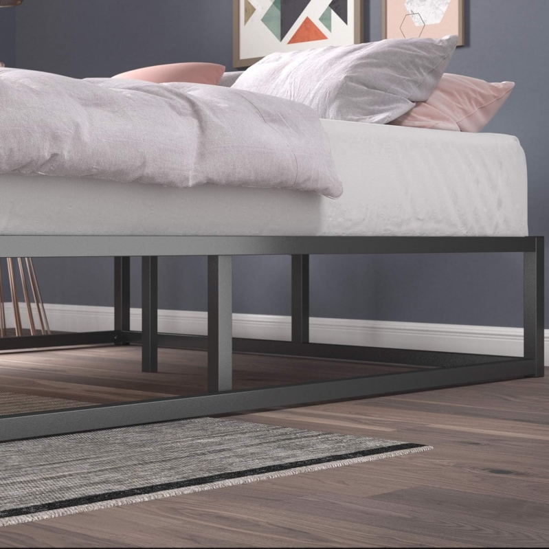 ZINUS Joseph 10-Inch Twin Metal Platform Bed Frame | Wood Slat Support & No Box Spring Needed