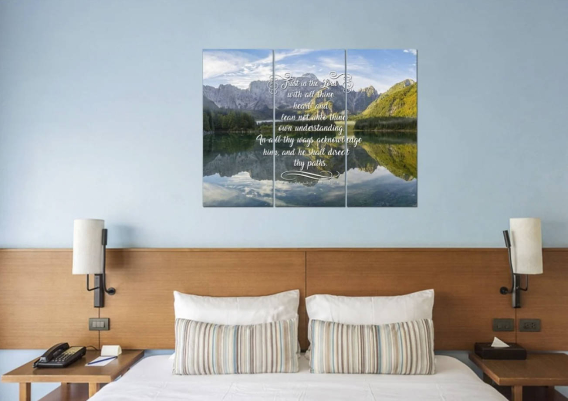 Proverbs 3:5-6 NIV Canvas Wall Art | Scenic
