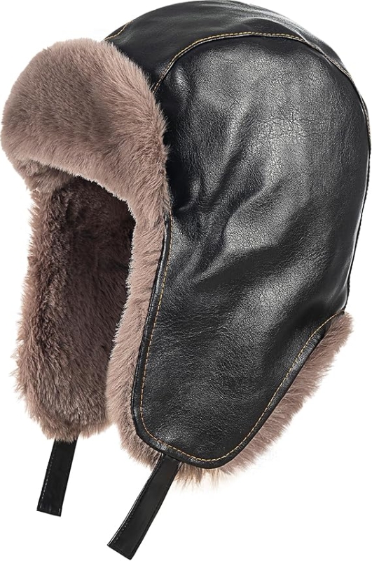 Warm Trooper Trapper Hat for Men & Women: Windproof Winter Hat with Faux Fur Ear Flaps for Cold Weather & Hunting