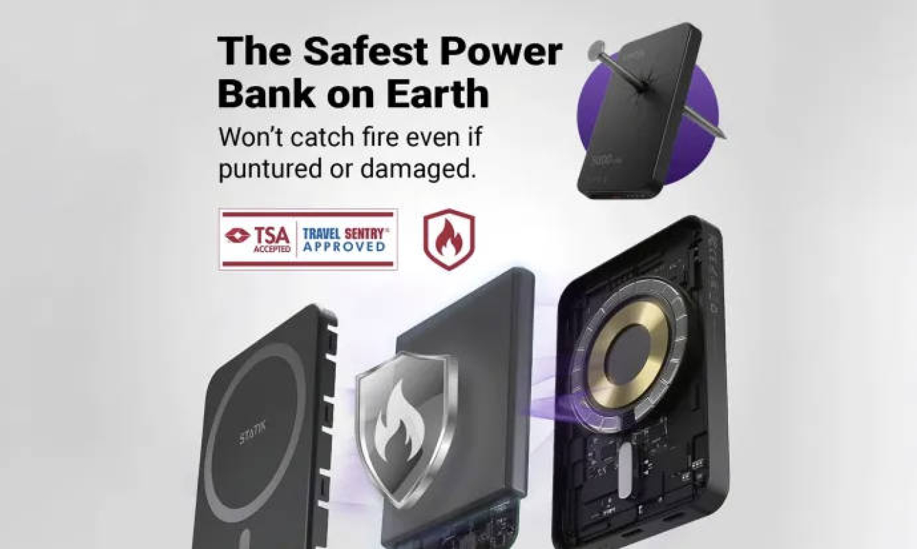 Statik State Fire-Safe Power Bank: Ultra-Slim 5,000mAh Semi-Solid State Battery