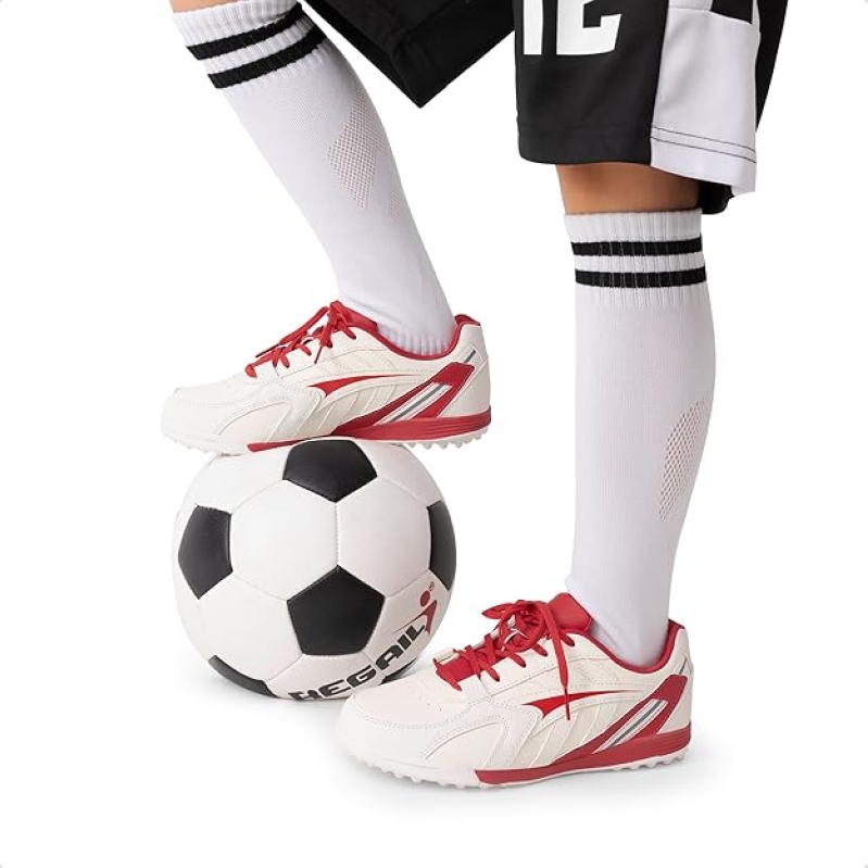 DREAM PAIRS Kids' Soccer Cleats Durable Athletic Outdoor Football Shoes