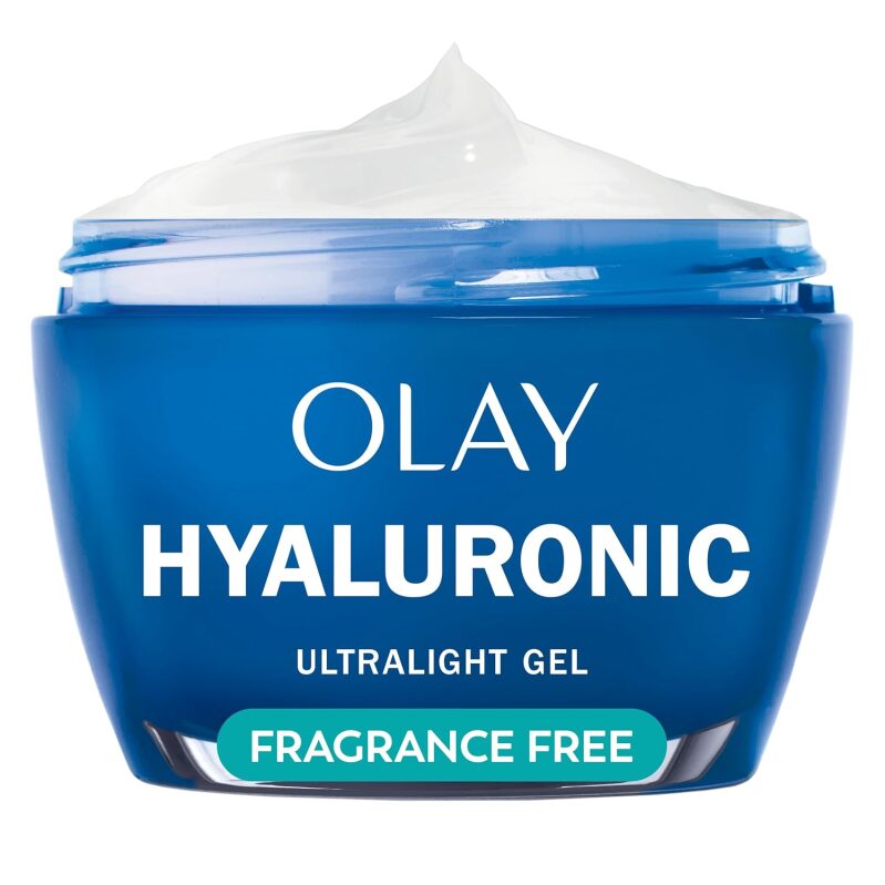 Olay Hyaluronic Acid + Peptide 24 Gel Face Moisturizer, Fragrance-Free, 1.7 oz
