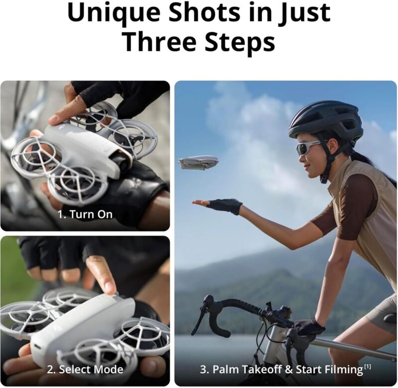DJI Neo - 135g Palm-Sized 4K Selfie Drone with Subject Tracking