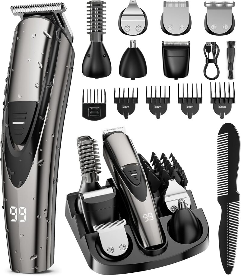 SHPAVVER 12-in-1 Professional Cordless Beard Trimmer & Grooming Kit