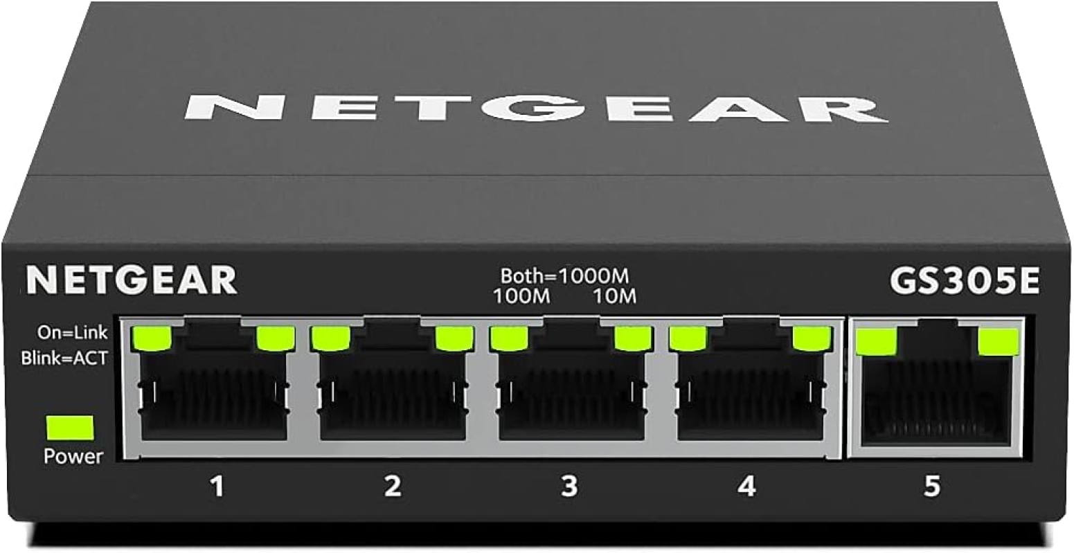 Netgear 5-Port Gigabit Managed Essential Ethernet Switch (GS305E)
