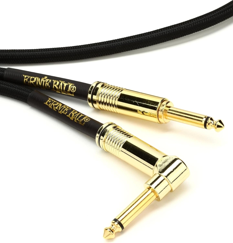 Ernie Ball Braided Instrument Cable - 18ft Straight/Angle (P06086)