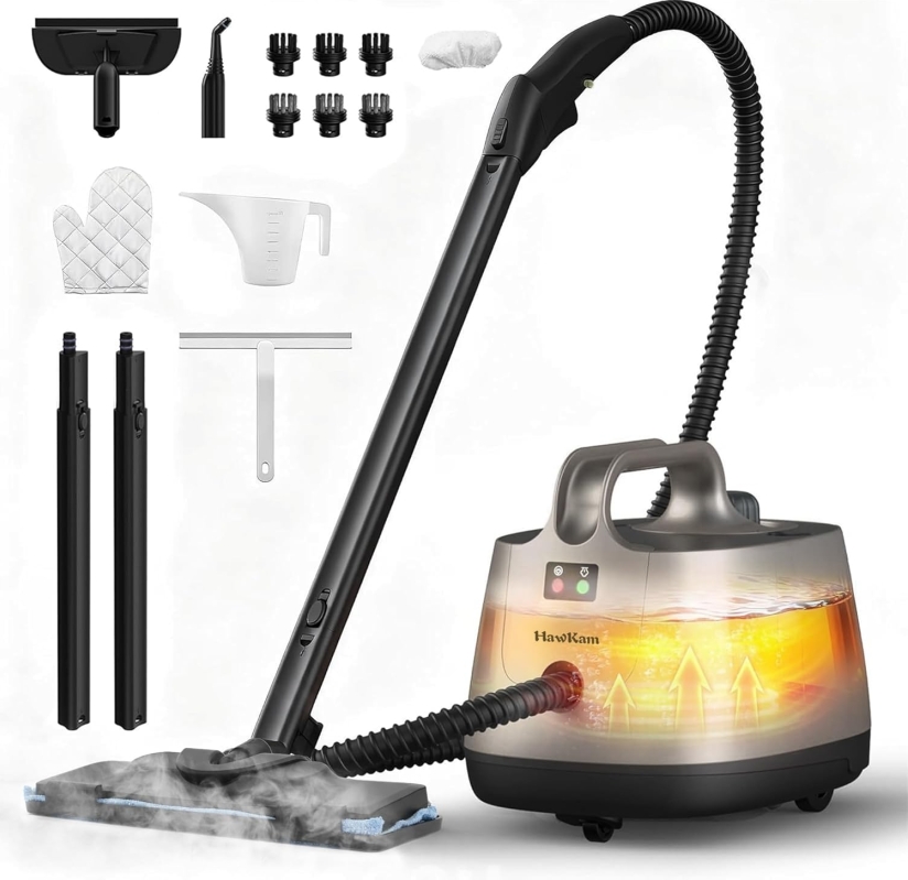 Multipurpose Heavy-Duty Steam Cleaner for Home - 50oz Capacity, 21 Attachments, 58 PSI