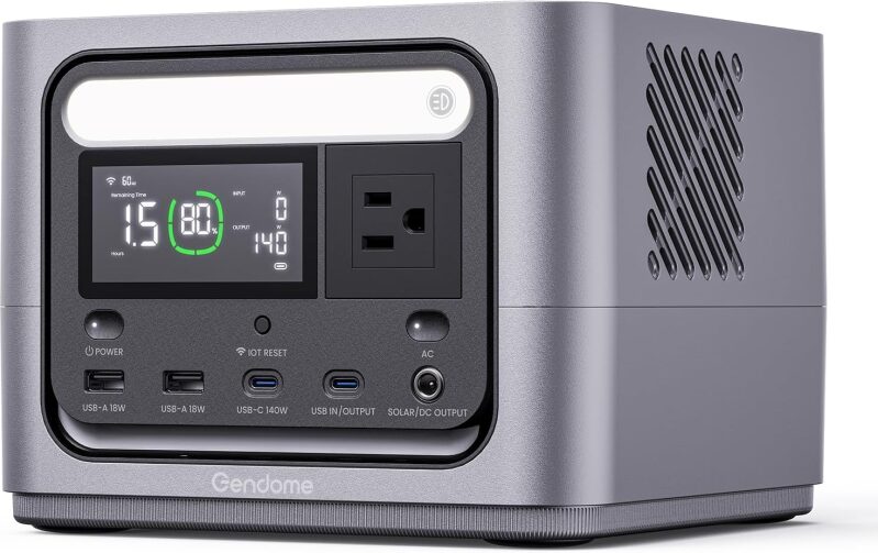 Gendome Go 300 Portable Power Station - 288Wh LiFePO4 Battery with Dual 140W USB-C PD 3.1