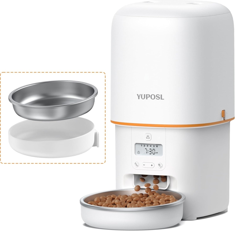 Automatic Cat Feeder - 4L Timed Pet Food Dispenser with 180-Day Battery Life