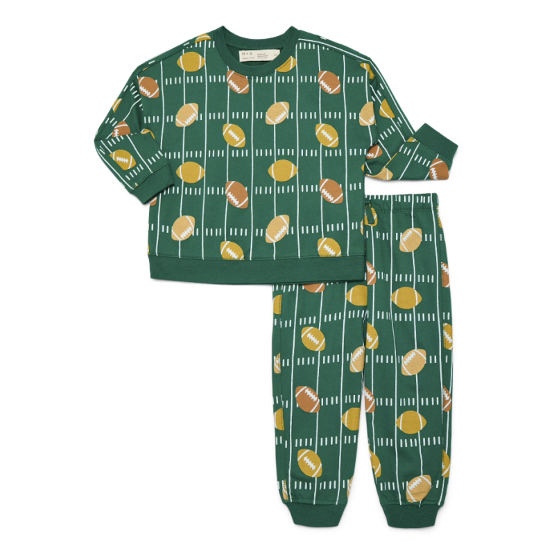 M+A by Monica + Andy Gender Neutral Organic Cotton 2-Piece Sporty Sweatsuit Set