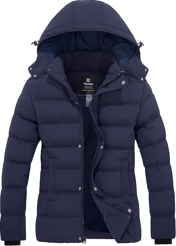 Wantdo Women's Hooded Winter Puffer Jacket - Waterproof Thicken Quilted Coat