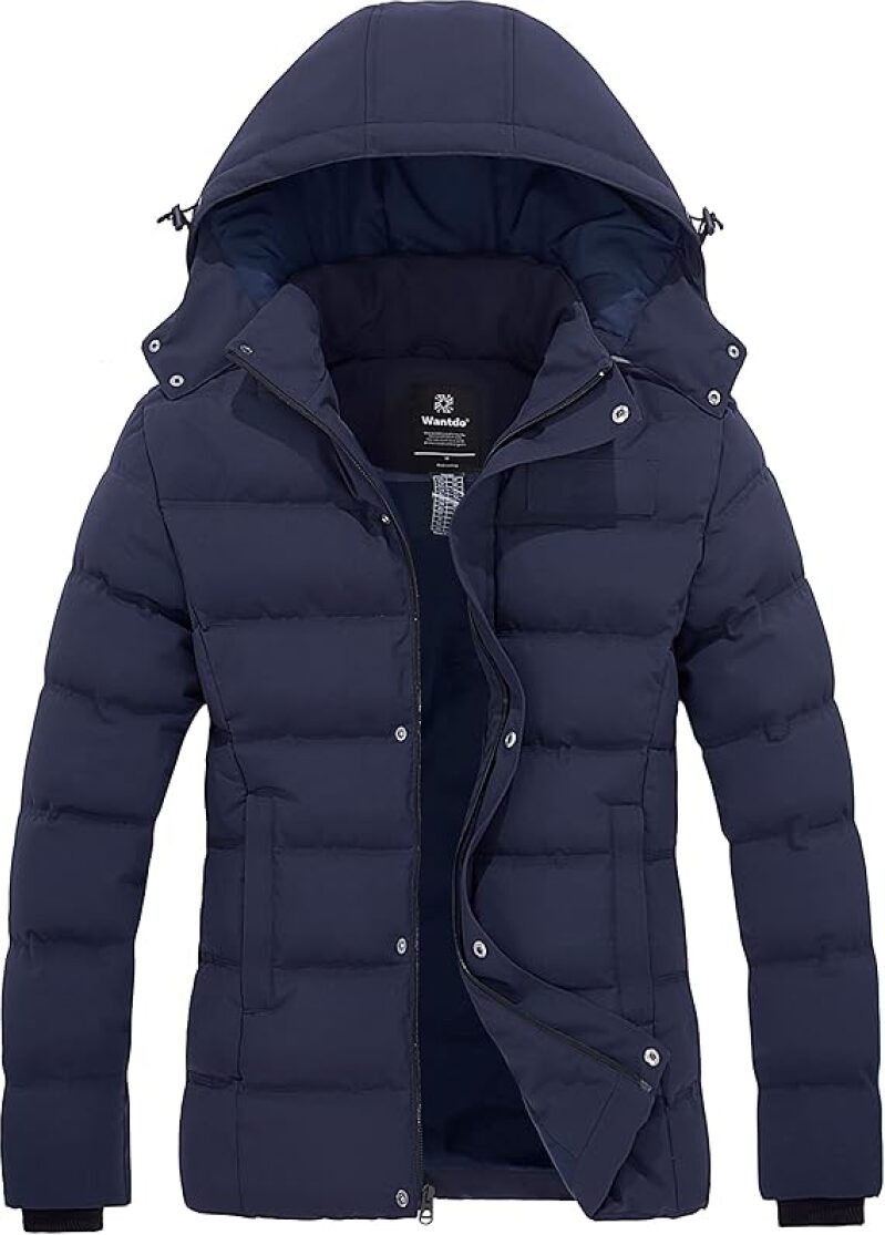 Wantdo Women's Hooded Winter Puffer Jacket - Waterproof Thicken Quilted Coat
