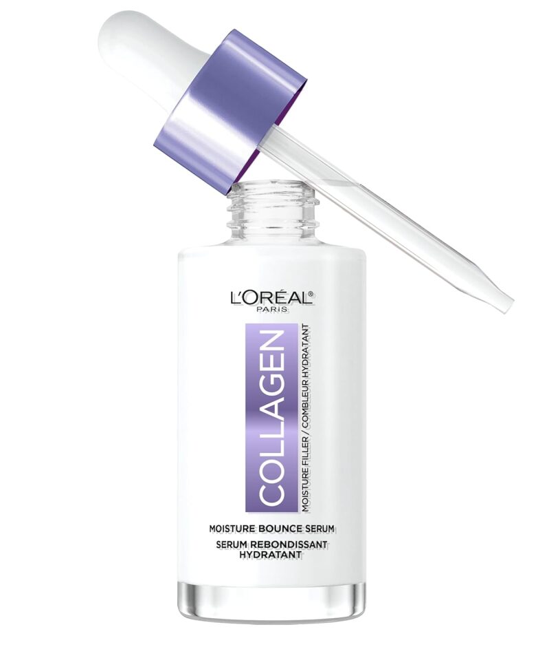 L'Oreal Paris Collagen Moisture Filler Bounce Face Serum - Hydrating Glow Serum with Squalane