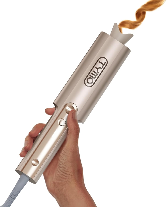 TYMO CurlPro Plus 1” Automatic Rotating Curling Iron - Ionic Ceramic Long Barrel Wand
