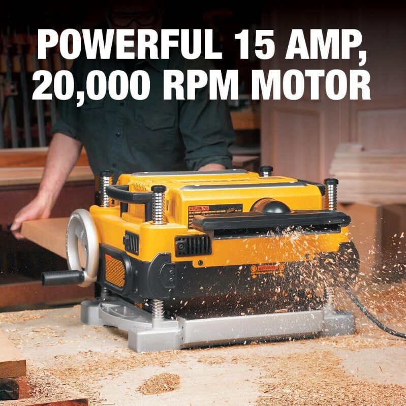 DEWALT DW735X 13-Inch Thickness Planer - Two-Speed 15 Amp Three-Knife Wood Planer