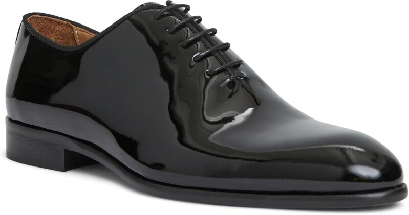 Bruno Magli Men's Angelo Italian Leather Shoes - Whole-Cut Lace-Up Derby Oxford