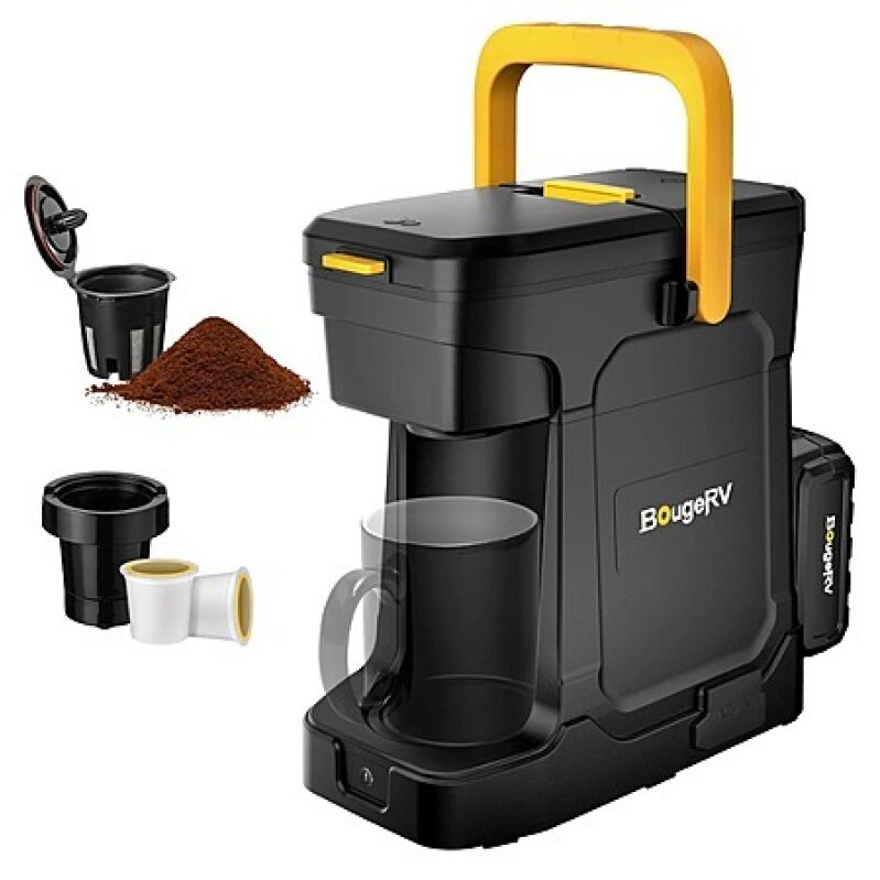 BougeRV Portable Coffee Maker – 7 Cups, 144Wh Battery – $144.99 (Free Shipping)